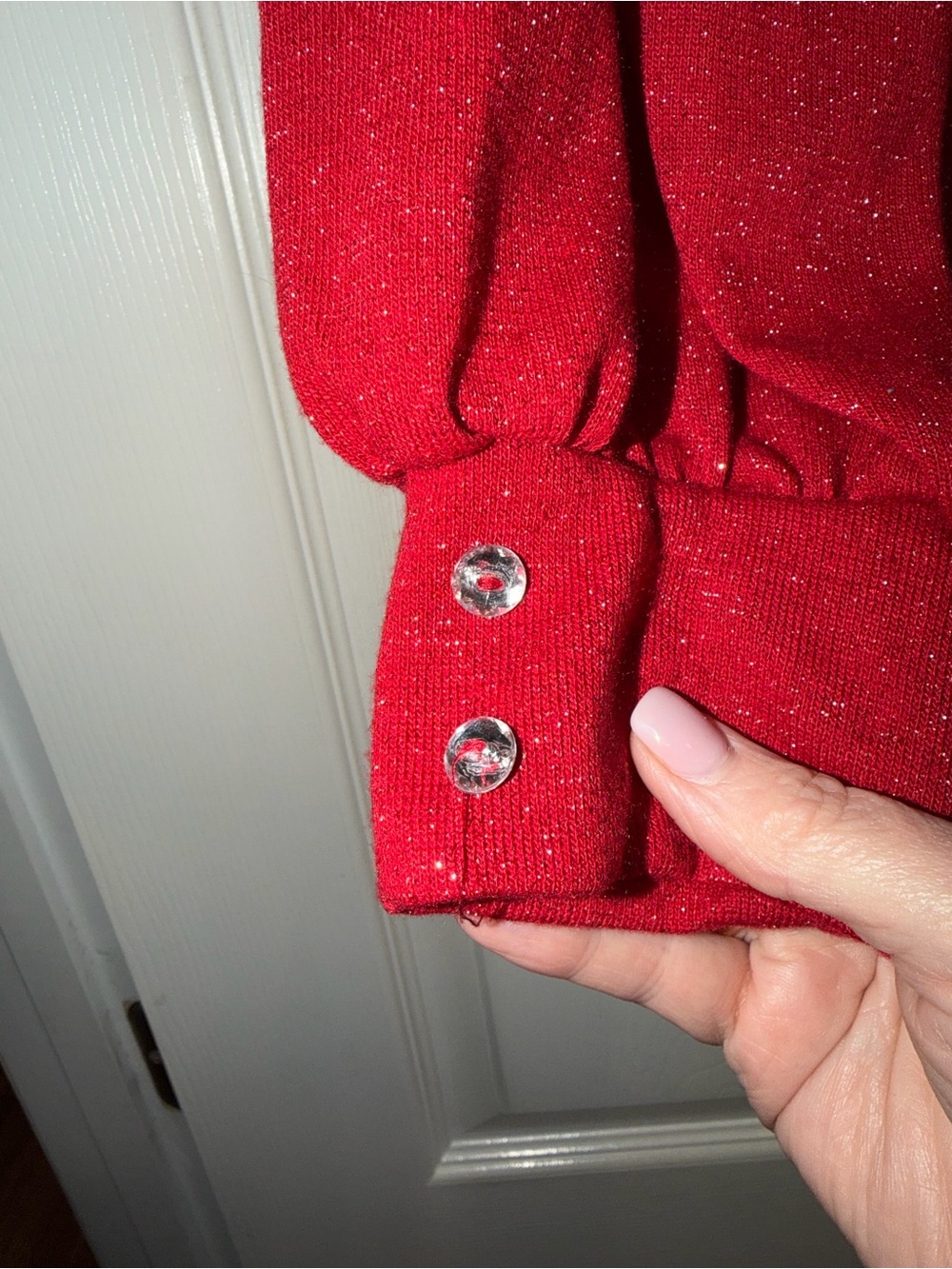 Adrienne Vittadini Red Tie-Neck Blouse. NWT - Picture 7 of 8
